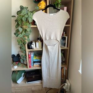 Aritzia Wilfred Cut Out Knit Midi